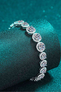 925 Sterling Silver 10.4 Carat Moissanite Bracelet Trandify deal