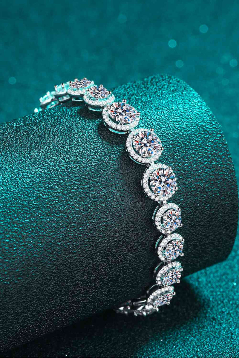 925 Sterling Silver 10.4 Carat Moissanite Bracelet Trandify deal