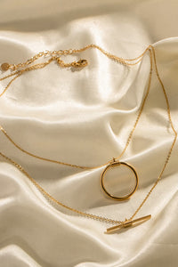 Double-Layered Stainless Steel Necklace Trandify deal
