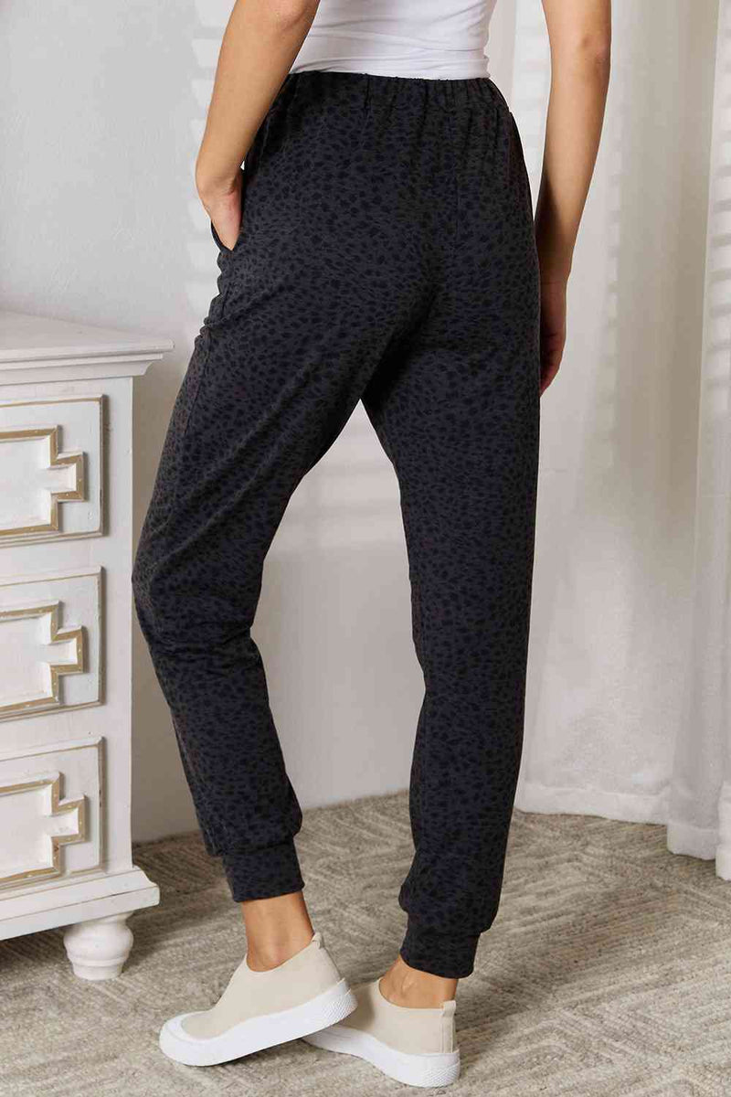 Basic Bae Leopard Print Joggers with Pockets Trandify deal