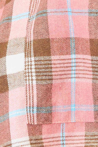 Double Take Plaid Collared Neck Long Sleeve Button-Up Shirt Trandify deal
