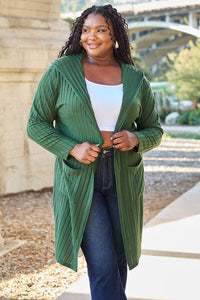 Basic Bae Full Size Hooded Sweater Cardigan Trandify deal