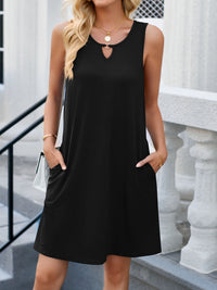 Lovelet Cutout Round Neck Sleeveless Dress Trandify deal