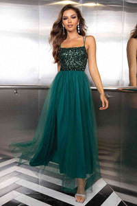 Lace-Up Backless Mesh Dress Trandify deal