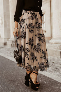 Embroidered High Waist Maxi Skirt Trandify deal