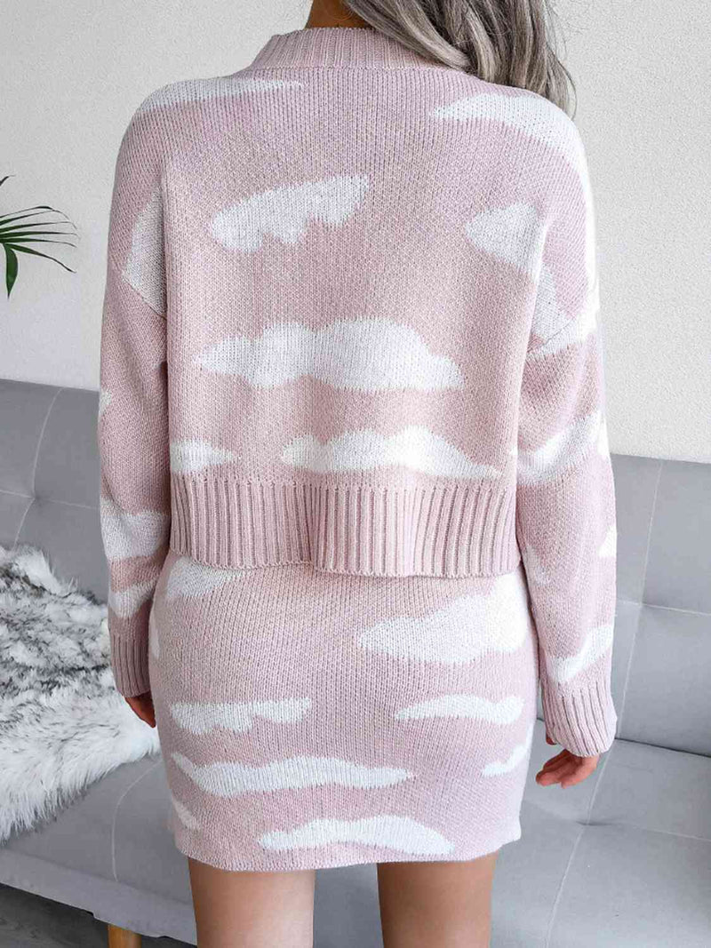 Cloud Sweater and Knit Skirt Set Trandify deal