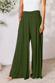 Double Take Full Size Smocked Wide Waistband Wide Leg Pants Trandify deal