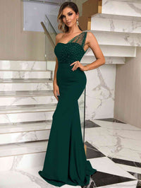 Rhinestone One-Shoulder Formal Dress Trandify deal