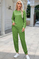 Round Neck Top and Drawstring Pants Lounge Set Trandify deal