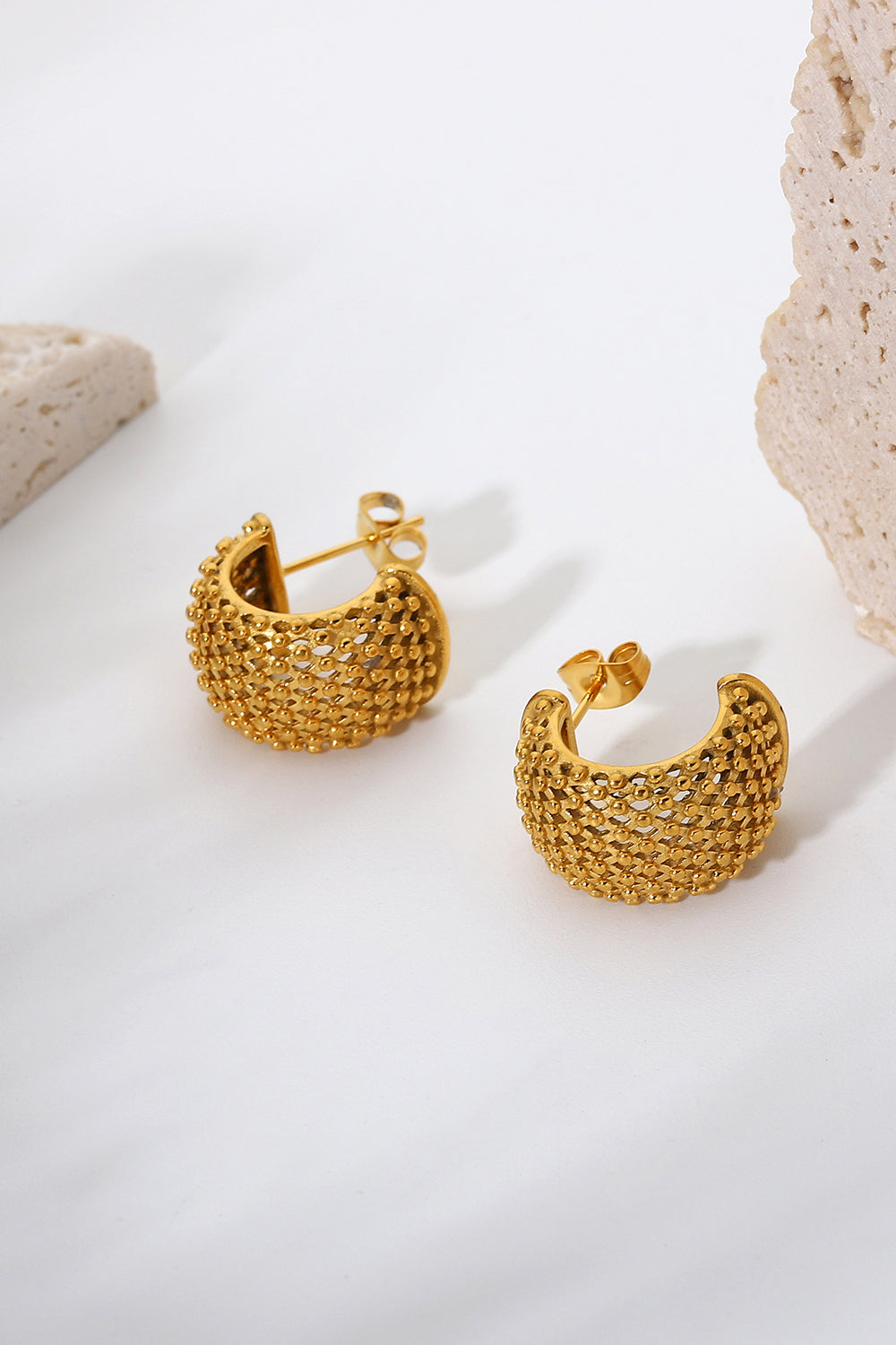 Mesh Half Hoop Earrings Trandify deal