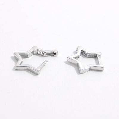 925 Sterling Silver Inlaid Zircon Star Earrings Trandify deal