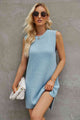 Round Neck Slit Sleeveless Sweater Dress Trandify deal