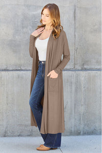 Basic Bae Full Size Open Front Long Sleeve Cover Up Trandify deal