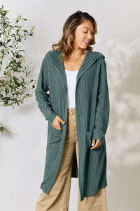 Basic Bae Full Size Hooded Sweater Cardigan Trandify deal