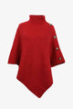Turtleneck Buttoned Poncho Trandify deal