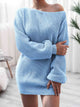 Rib-Knit Mini Sweater Dress Trandify deal
