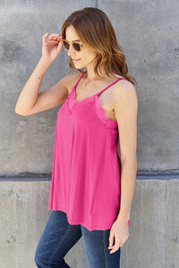 Basic Bae Full Size Lace Trim V-Neck Cami Trandify deal