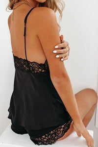 Lovelet Lace Detail Cami and Shorts Lounge Set Trandify deal