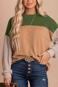 Color Block Dropped Shoulder T-Shirt Trandify deal