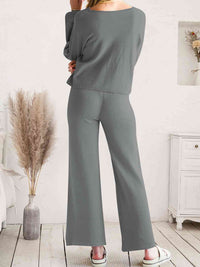 Long Sleeve Lounge Top and Drawstring Pants Set Trandify deal