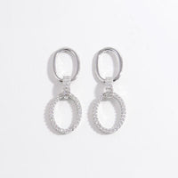 Zircon 925 Sterling Silver Dangle Earrings Trandify deal