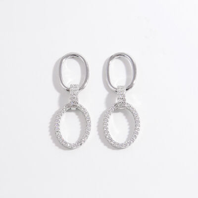 Zircon 925 Sterling Silver Dangle Earrings Trandify deal