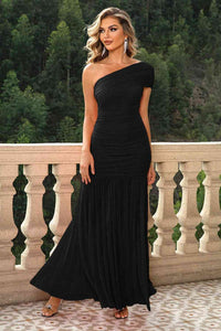 One-Shoulder Ruched Maxi Dress Trandify deal