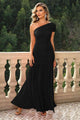 One-Shoulder Ruched Maxi Dress Trandify deal