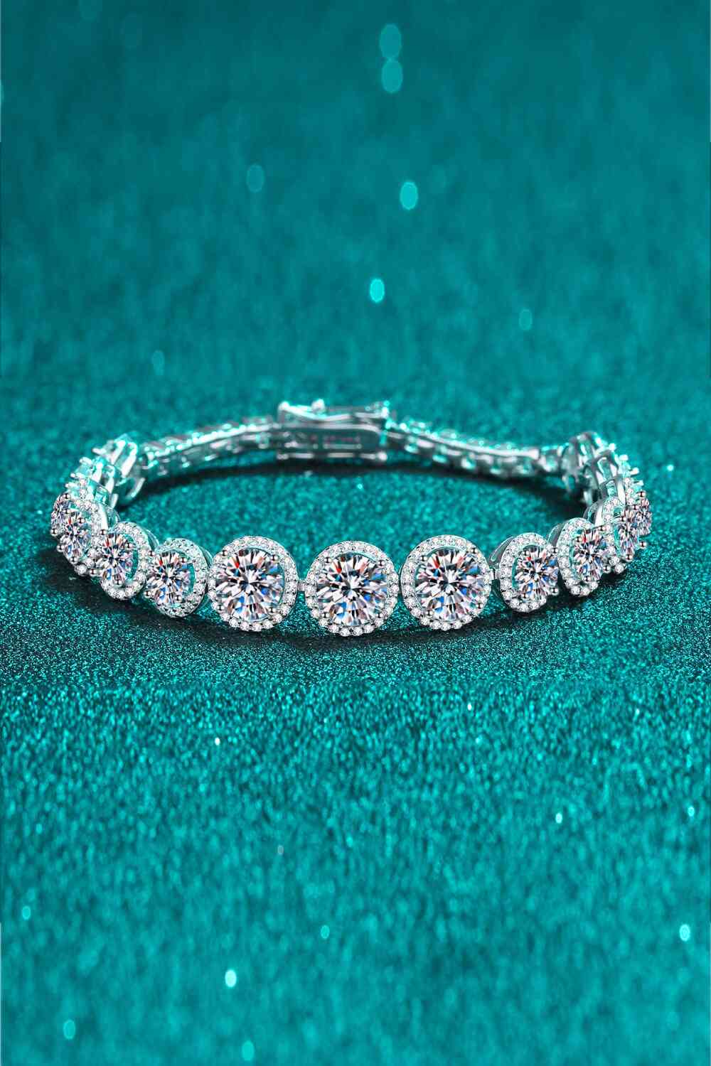 925 Sterling Silver 10.4 Carat Moissanite Bracelet Trandify deal