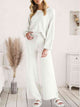Long Sleeve Lounge Top and Drawstring Pants Set Trandify deal
