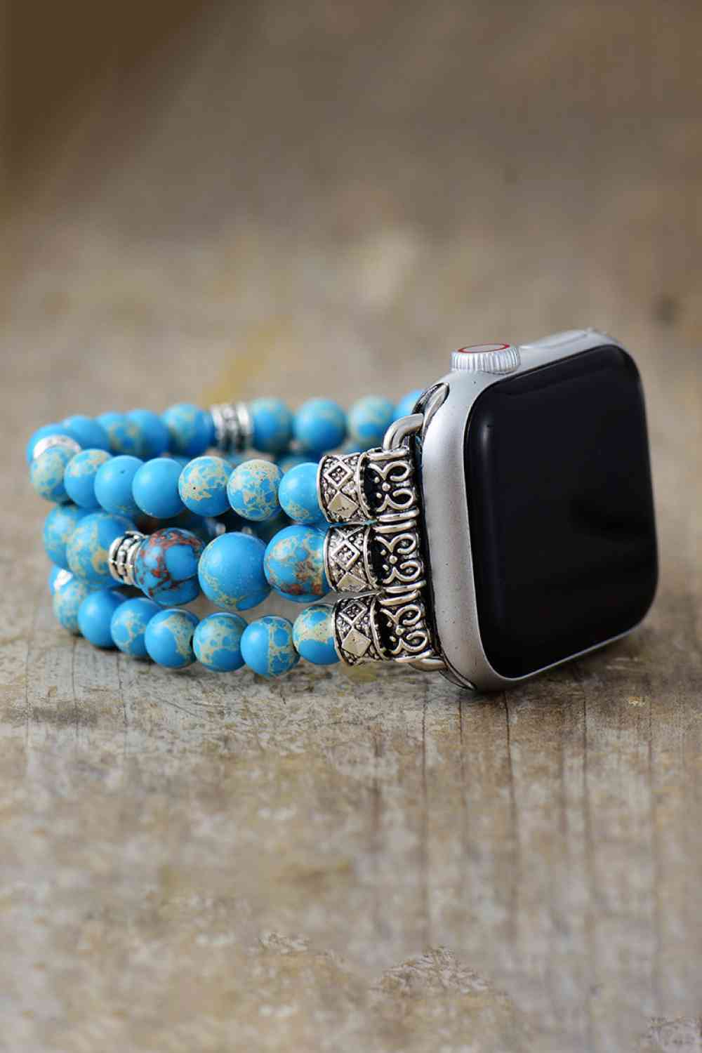 Synthetic Imperial Jasper Beaded Watchband Bracelet Trandify deal