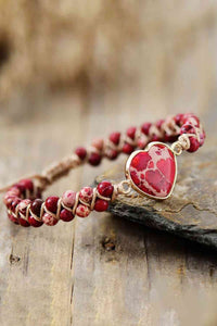 Handmade Heart Shape Natural Stone Bracelet Trandify deal