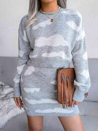 Cloud Sweater and Knit Skirt Set Trandify deal