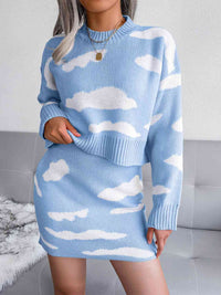 Cloud Sweater and Knit Skirt Set Trandify deal