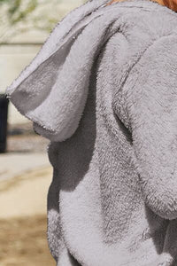 Full Size Teddy Hooded Jacket with Pockets Trandify deal