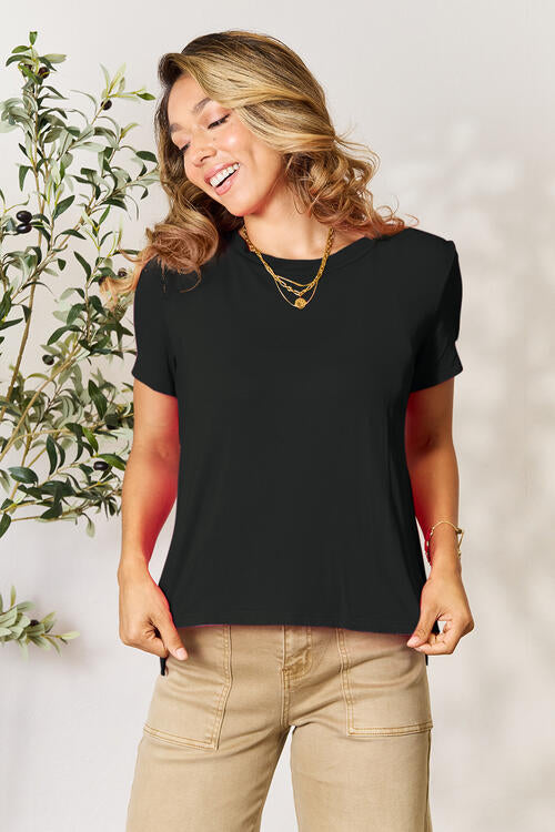 Basic Bae Full Size Round Neck Short Sleeve T-Shirt Trandify deal