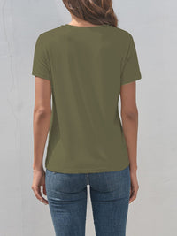 Cat Round Neck Short Sleeve T-Shirt Trandify deal