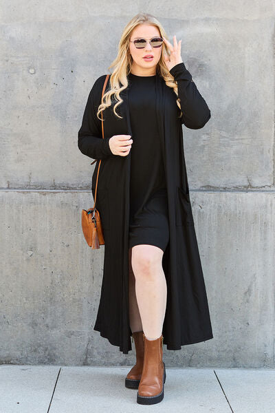 Basic Bae Full Size Open Front Long Sleeve Cover Up Trandify deal