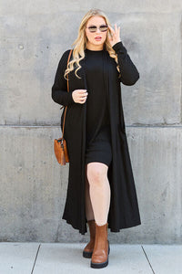 Basic Bae Full Size Open Front Long Sleeve Cover Up Trandify deal