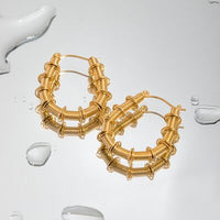 Gold-Plated Stainless Steel Hoop Earrings Trandify deal