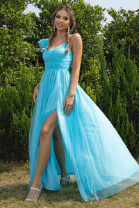 Asymmetrical Ruched Slit Dress Trandify deal