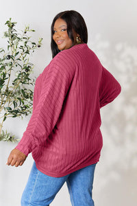 Basic Bae Full Size Ribbed Cocoon Cardigan Trandify deal
