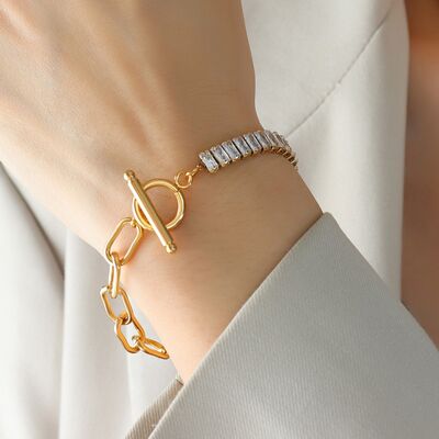 Zircon Titanium Steel Closure Bracelet Trandify deal