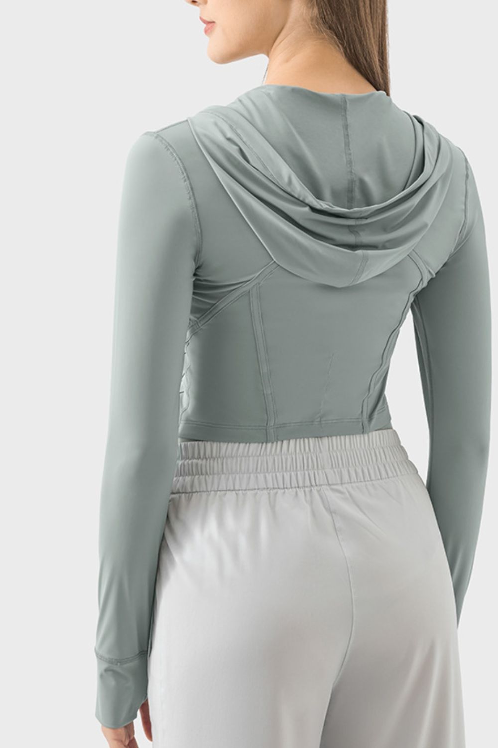 Millennia Zip Up Hooded Long Sleeve Active Outerwear Trandify deal