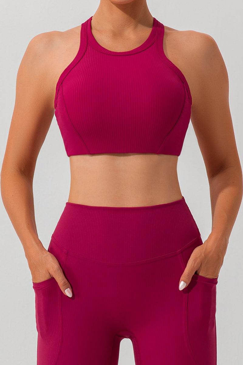 Round Neck Racerback Active Tank Trandify deal