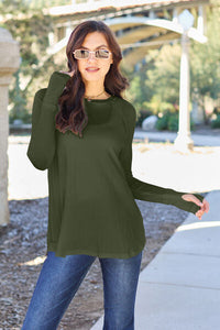 Basic Bae Full Size Round Neck Long Sleeve T-Shirt Trandify deal