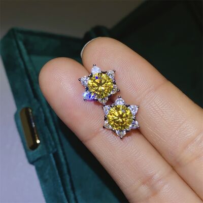 2 Carat Moissanite 925 Sterling Silver Stud Earrings Trandify deal