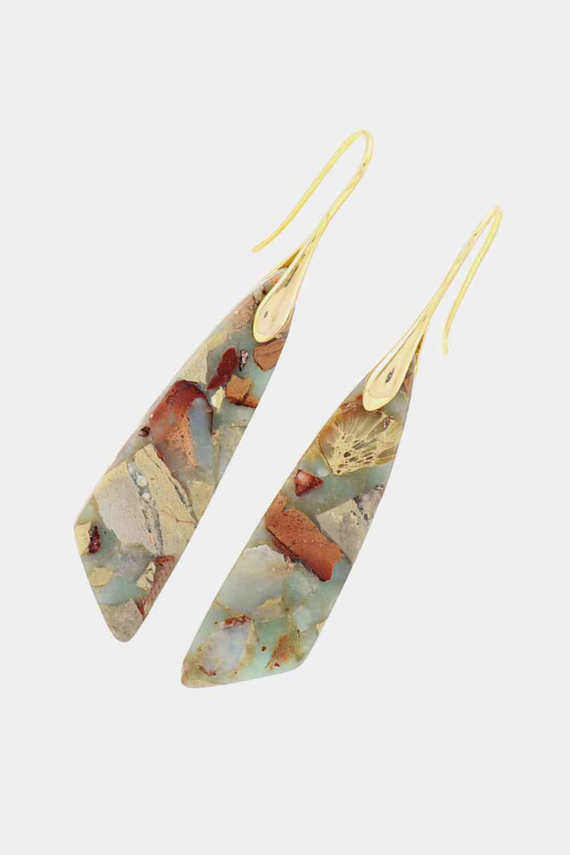 Handmade Natural Stone Dangle Earrings Trandify deal