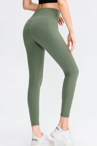 Wide Waistband Slim Fit Long Sports Pants Trandify deal