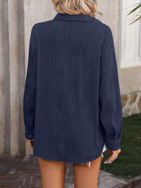 Button Up Dropped Shoulder Shirt Trandify deal